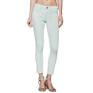 NWT Paige Verdugo Crop Raw Hem Vintage‎ Ocean Breeze Green Jeans Women's Size 28